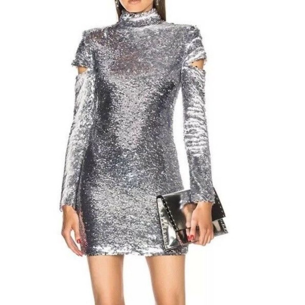 Helmut Lang Disco Sequin Mini Dress